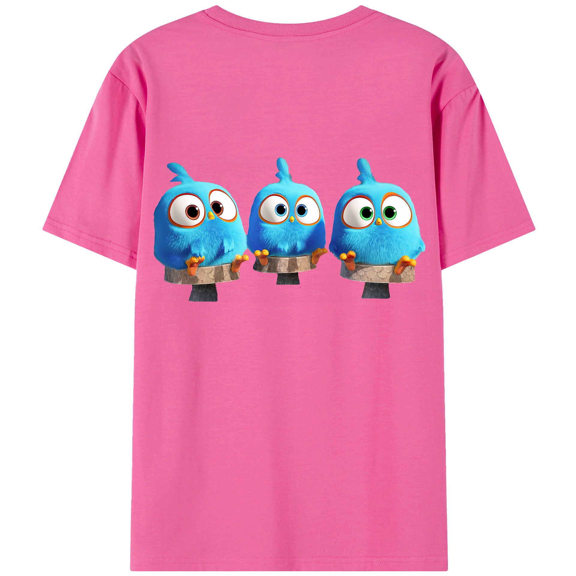 （画像用） Angry Birds アングリーバード レディース半袖Tシャツ(バックプリント)